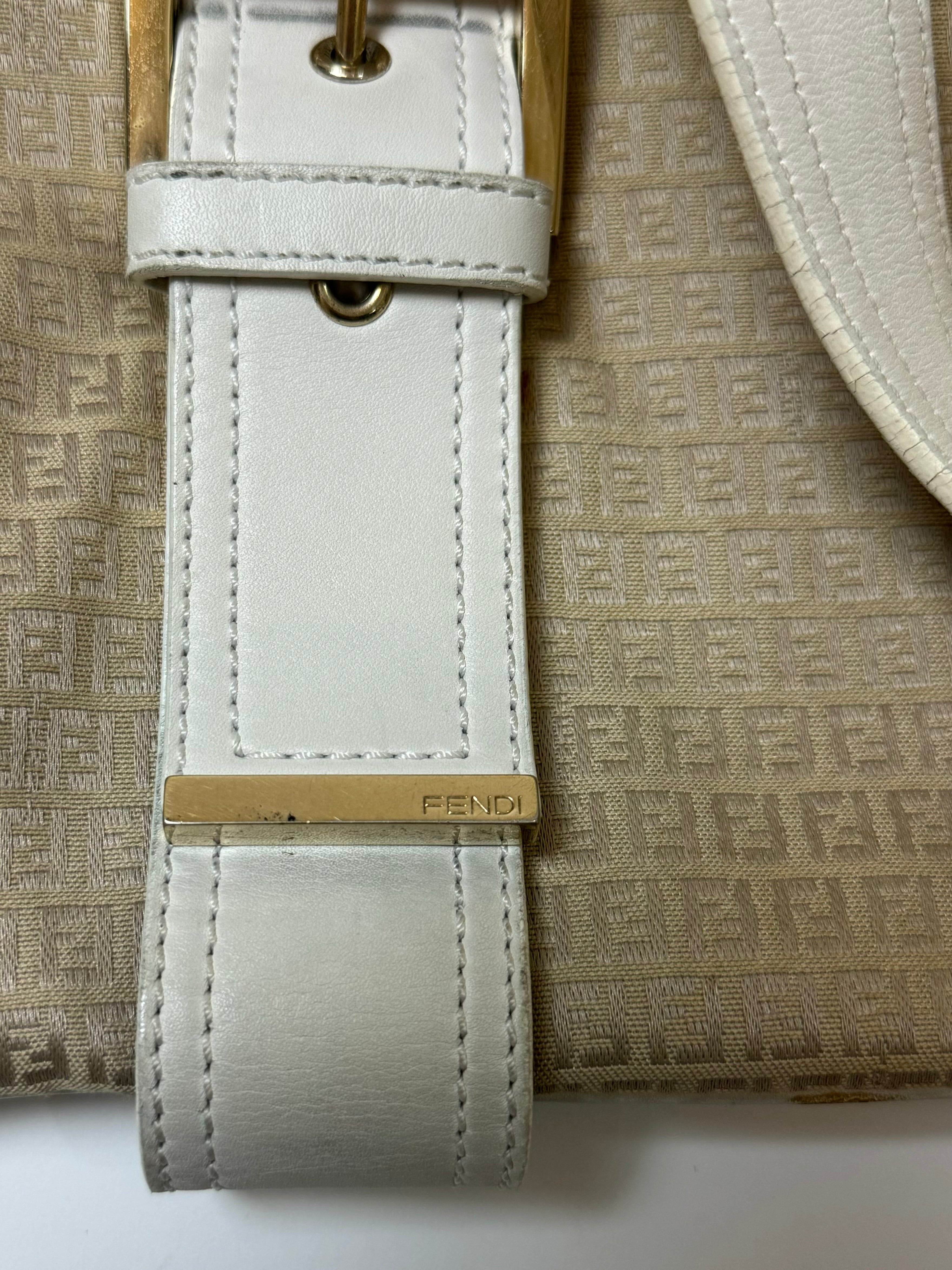 FENDI ZUCCHINO BUCKLE SHOULDER BAG