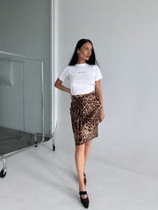 D&G 90s Leopard Pencil Skirt