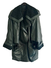 Vintage Soft Leather/Shearling Mix Jacket