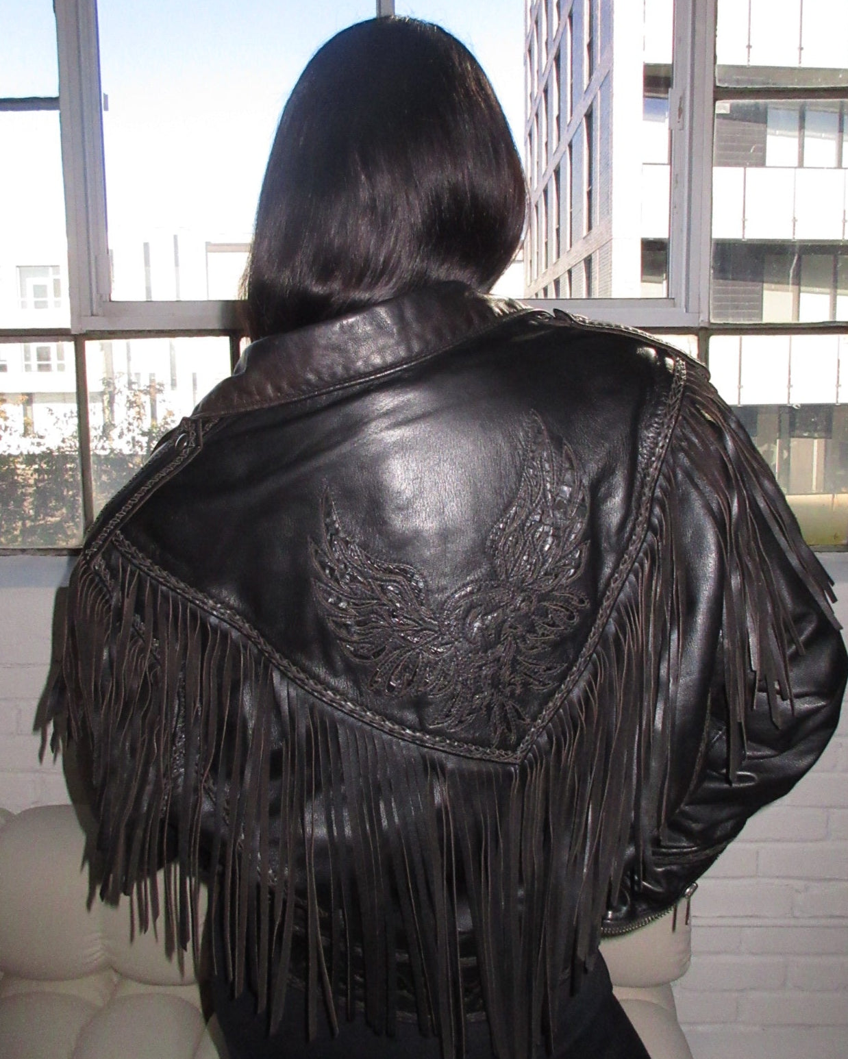 Vintage Fringe Classic Biker Jacket