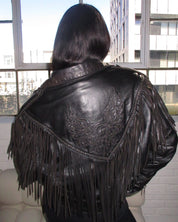 Vintage Fringe Classic Biker Jacket