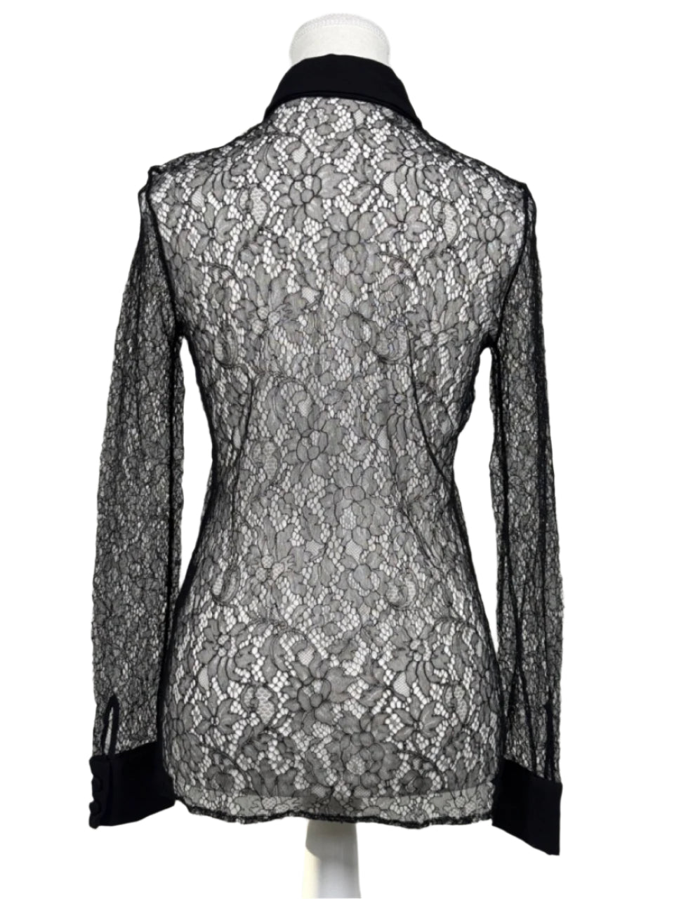 Saint Laurent Lace Ruffle Blouse