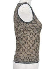 Fendi Zucchino Sleeveless Nylon Tank Top