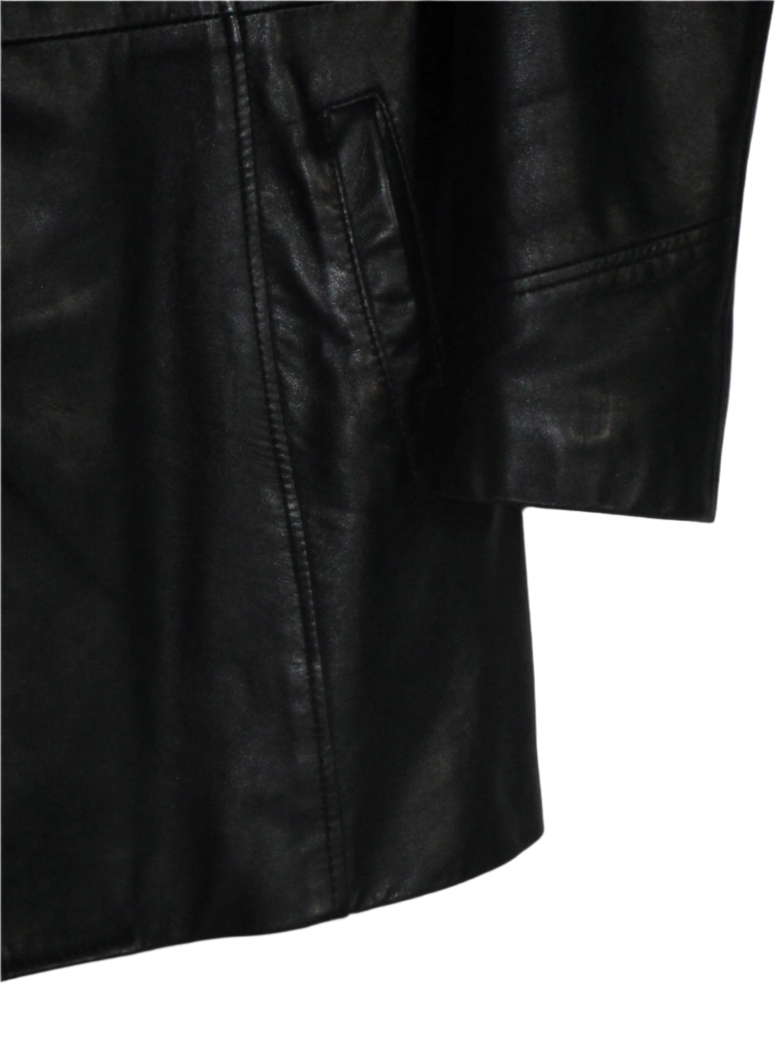 Vintage Mid Length Classic Fit Leather Jacket