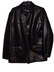 Vintage High Shine Men's Leather Jacket