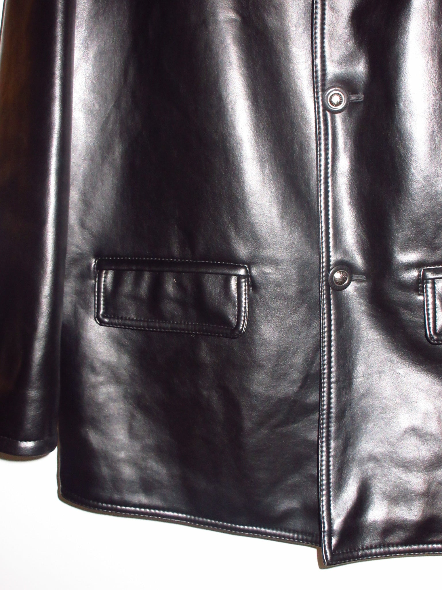 Vintage High Shine Men's Leather Jacket