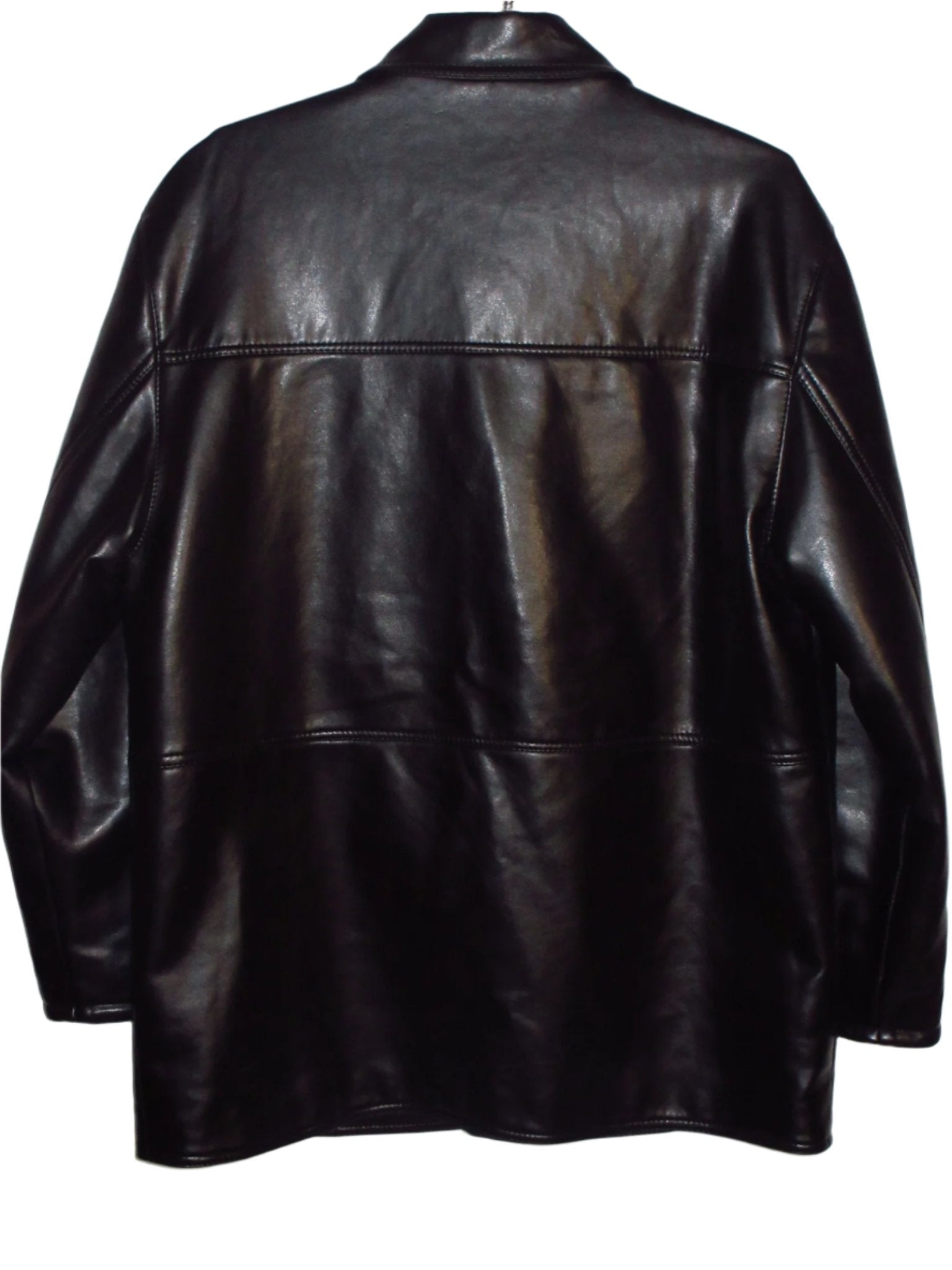 Vintage High Shine Men's Leather Jacket