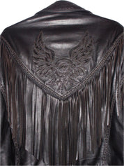 Vintage Fringe Classic Biker Jacket