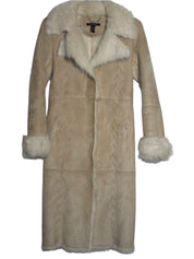 Vintage Shearling-Style Long Coat