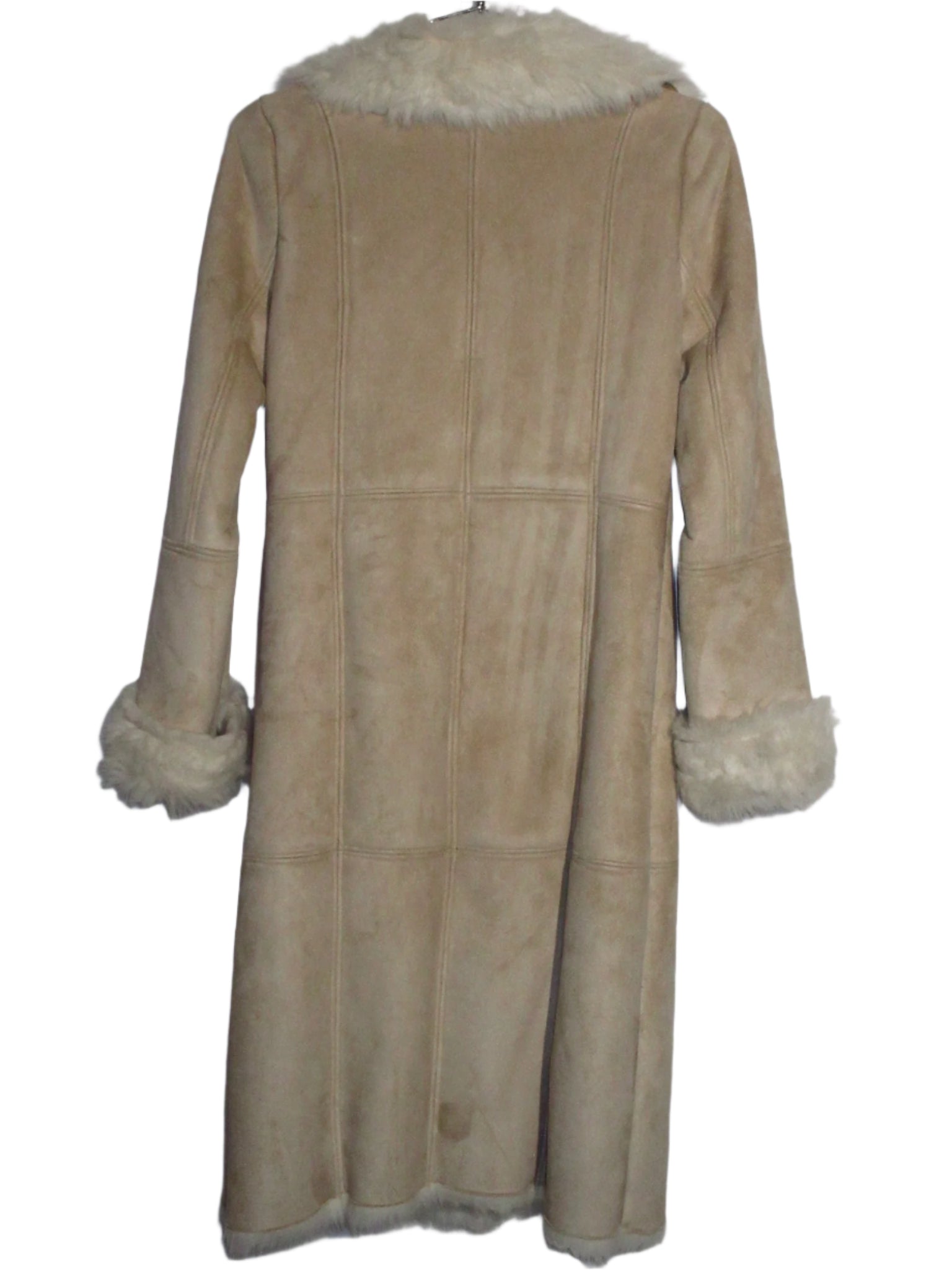 Vintage Shearling-Style Long Coat