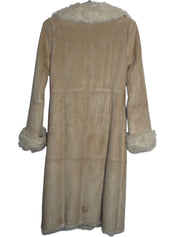 Vintage Shearling-Style Long Coat