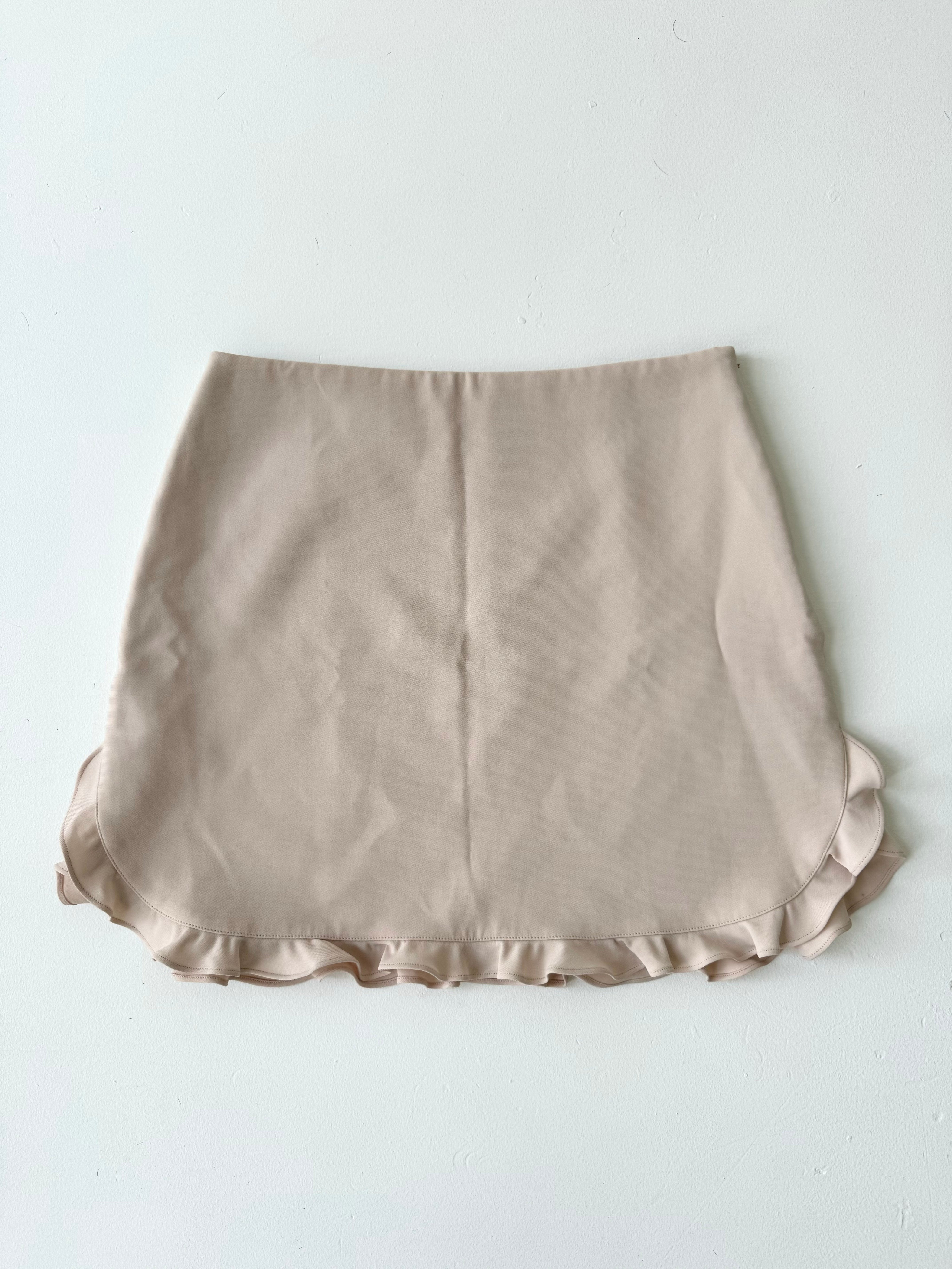 Miu Miu Ruffle Hem Mini Skirt