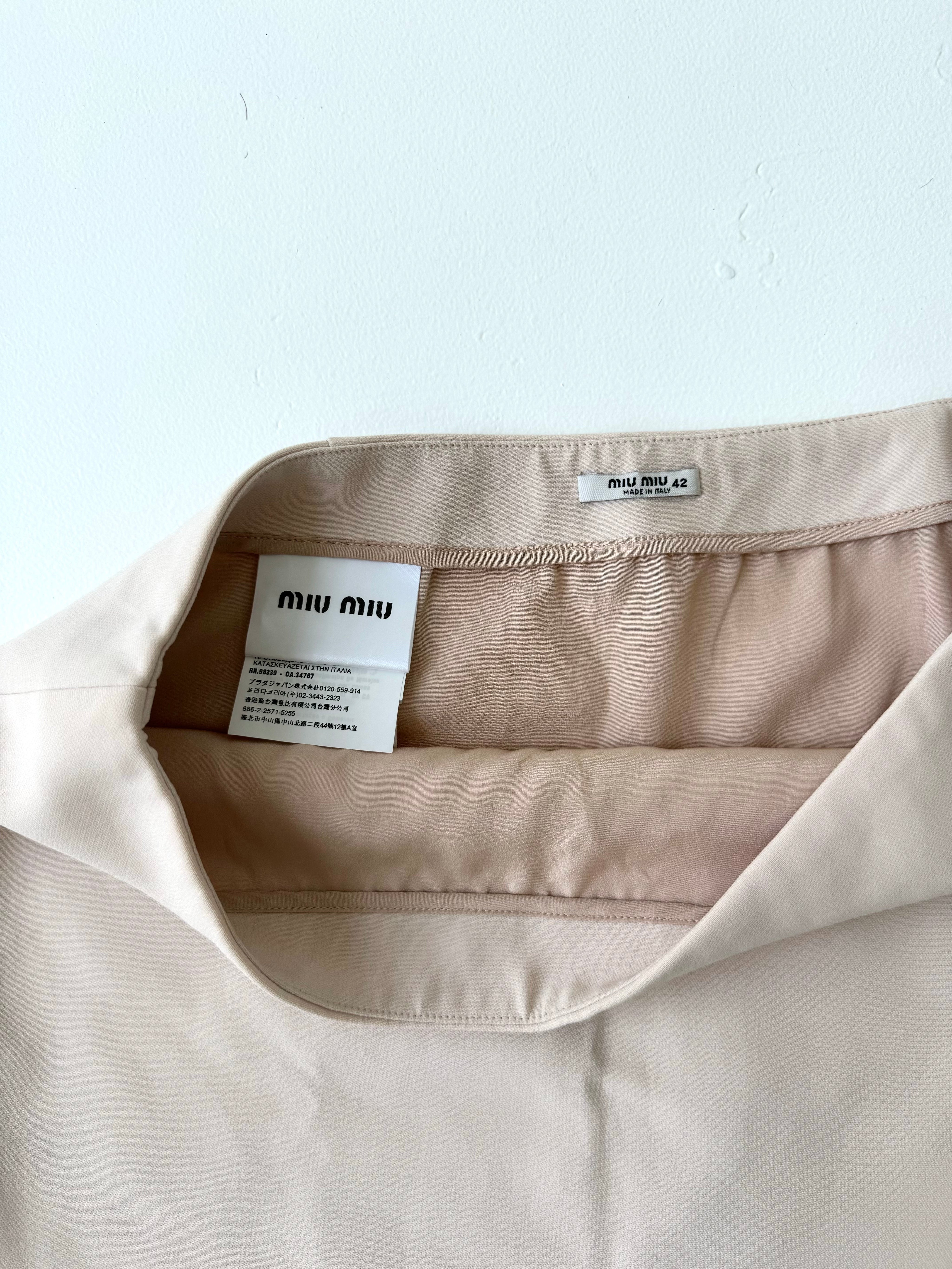 Miu Miu Ruffle Hem Mini Skirt