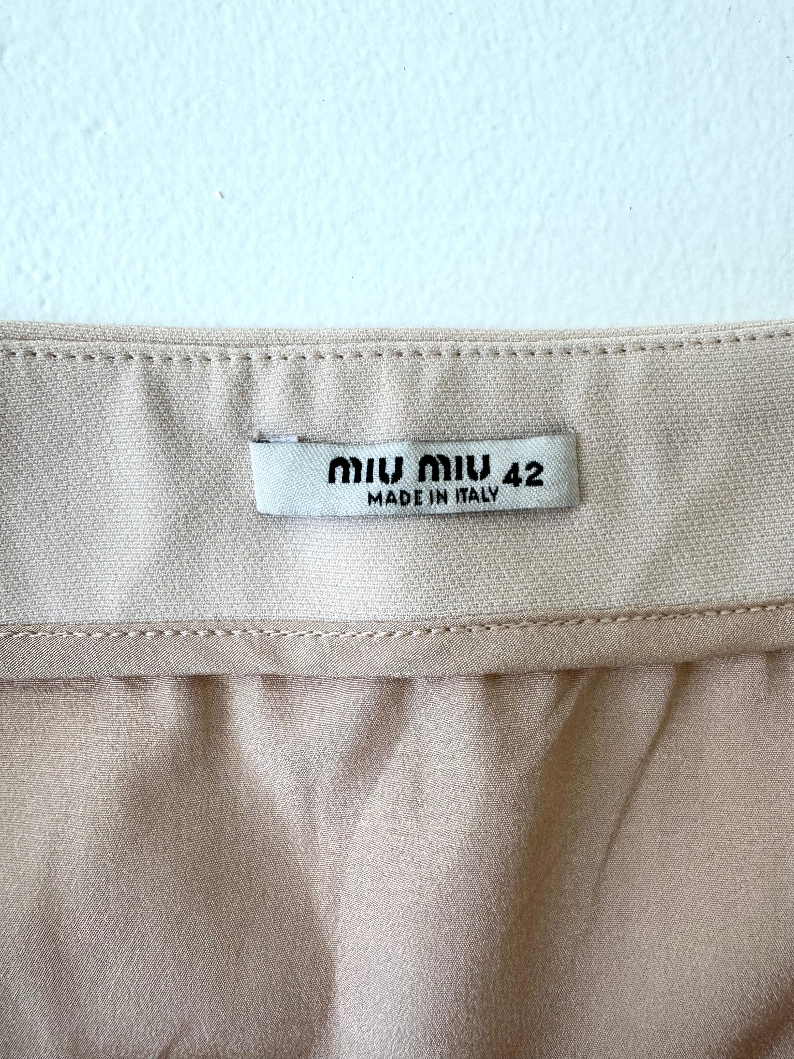 Miu Miu Ruffle Hem Mini Skirt