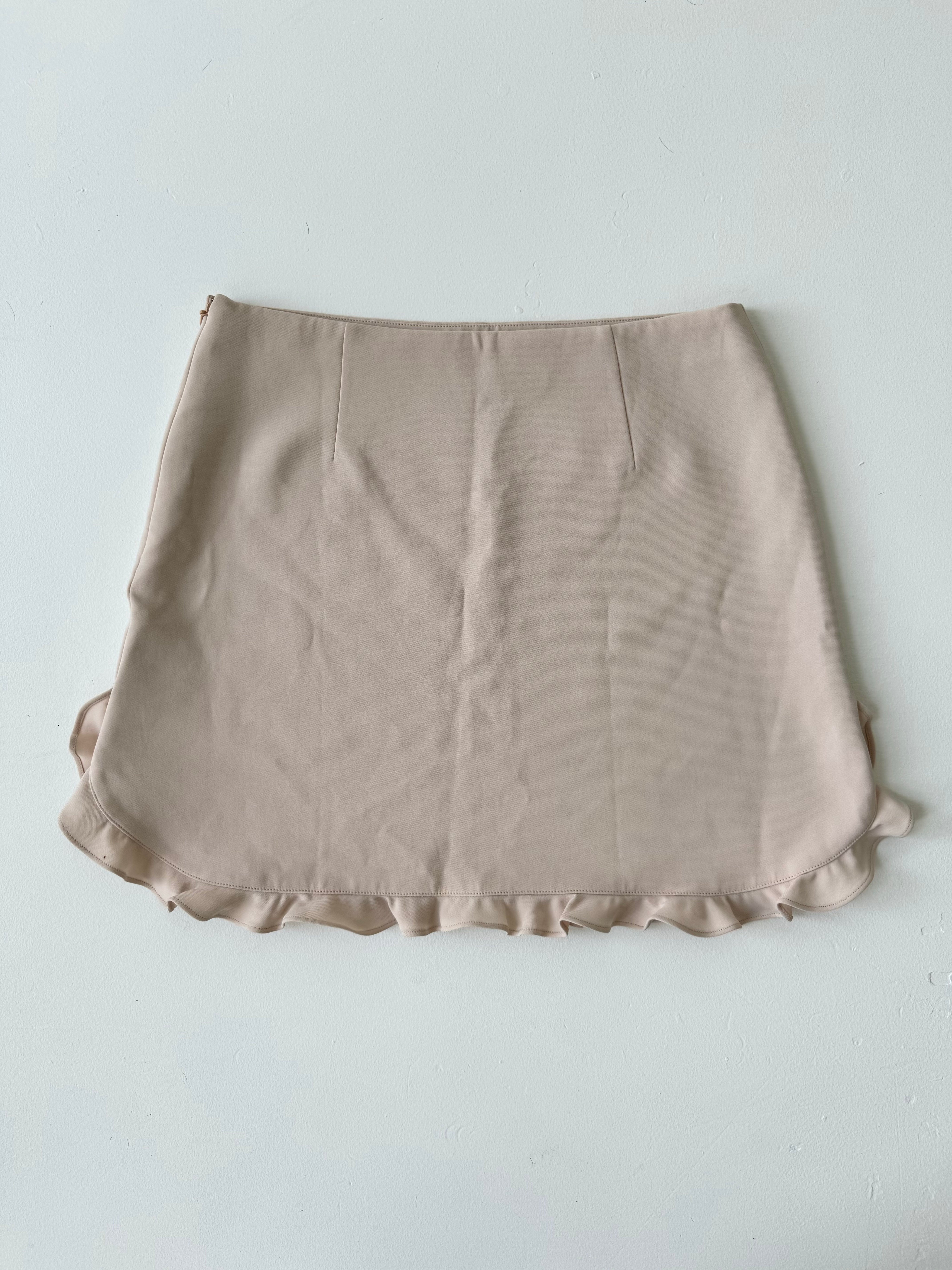 Miu Miu Ruffle Hem Mini Skirt