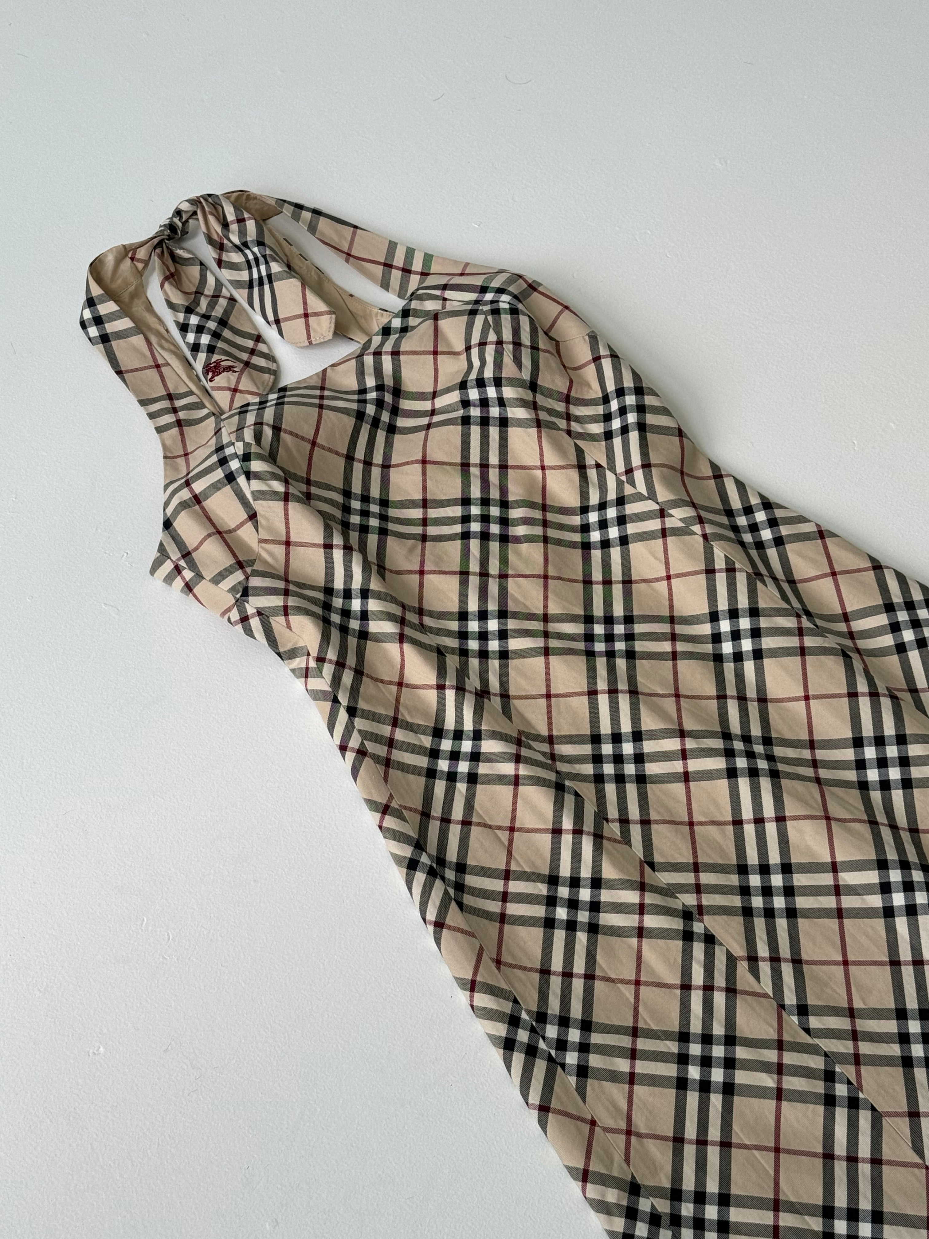 Burberry Nova Check Halter Dress