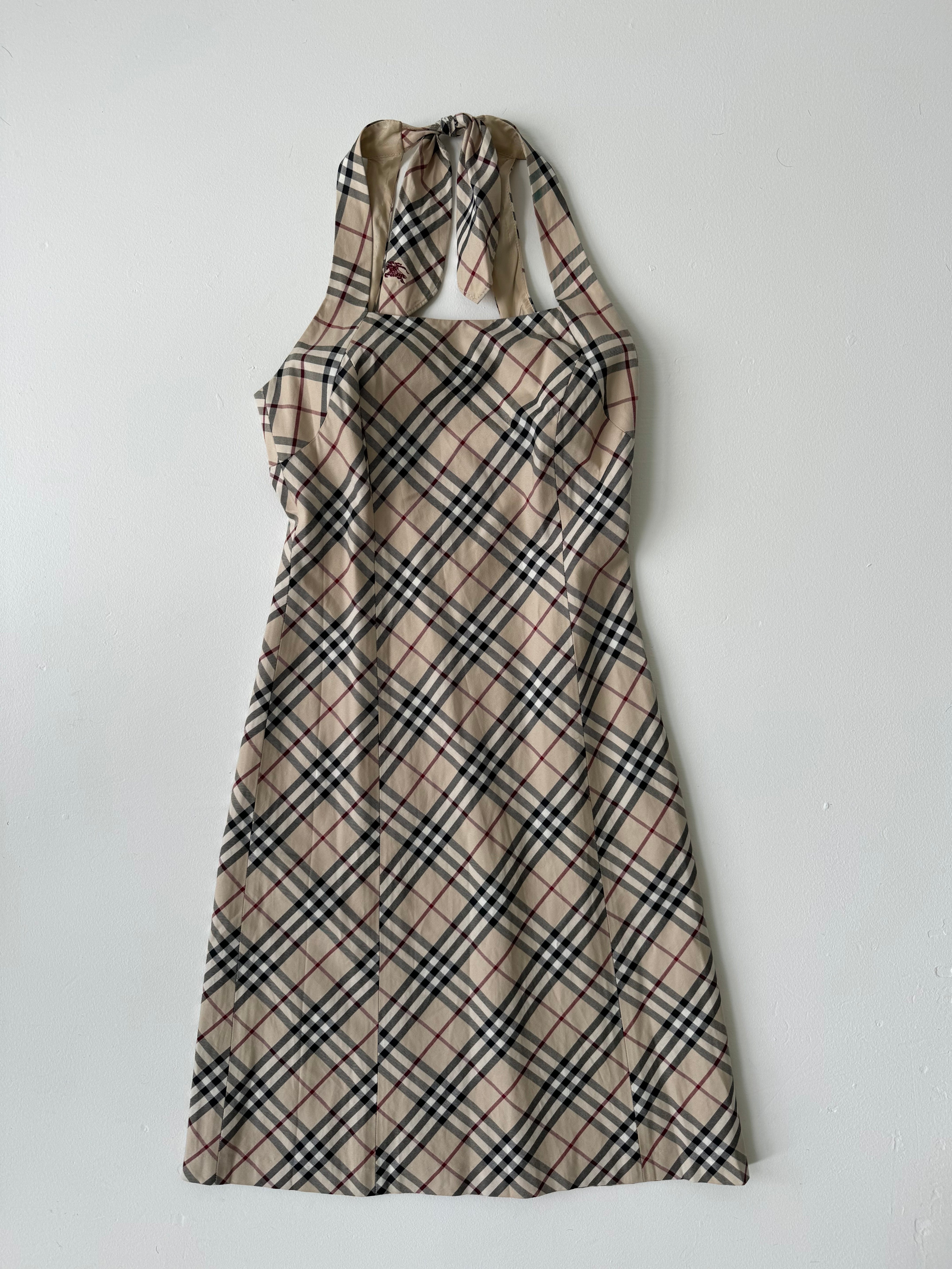 Burberry Nova Check Halter Dress