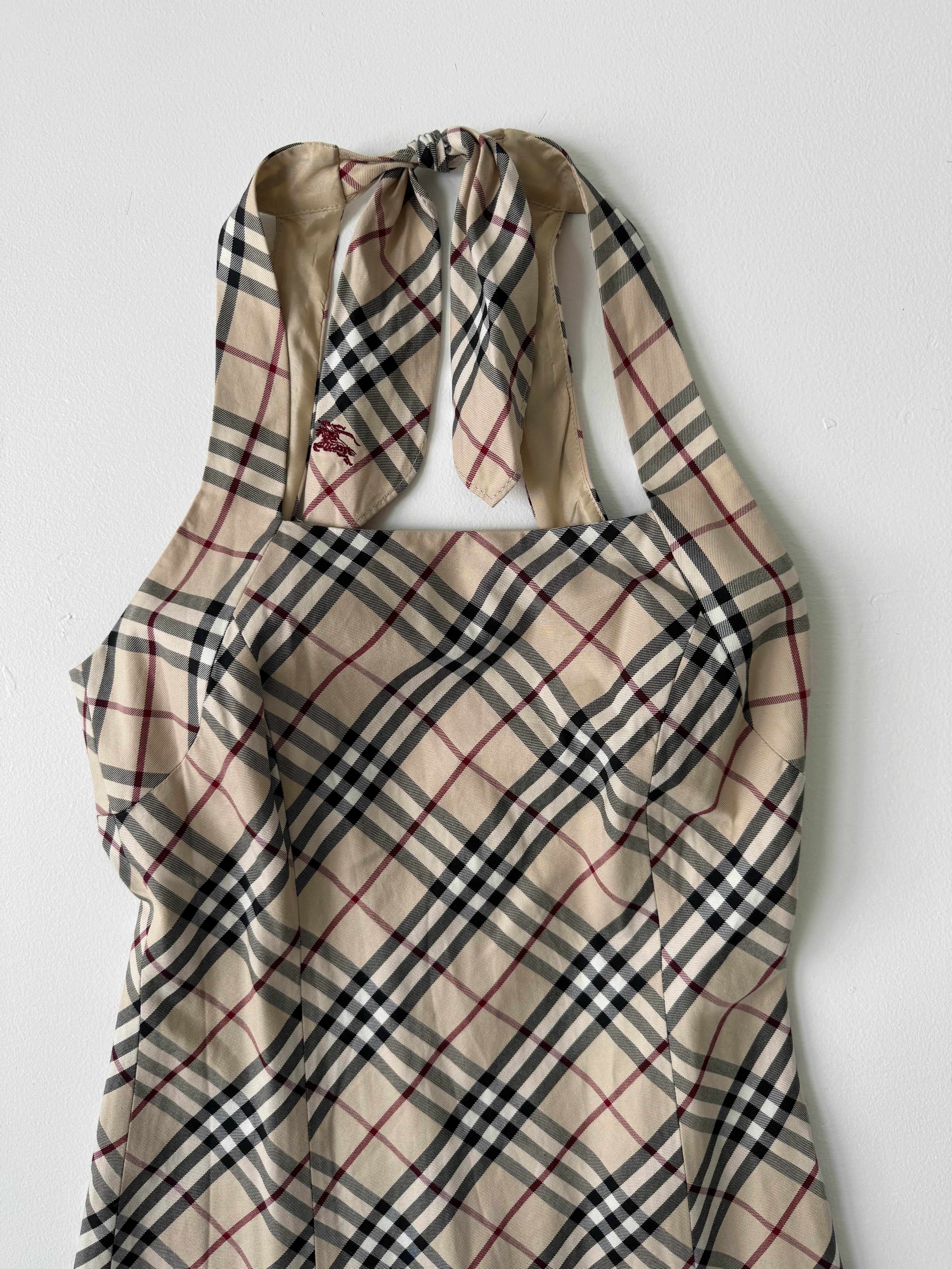 Burberry Nova Check Halter Dress