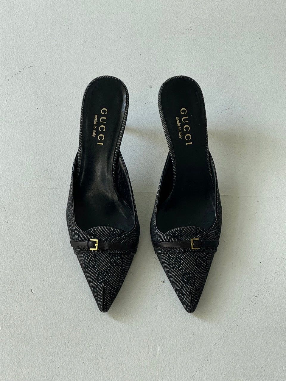 Gucci GG Denim Mules