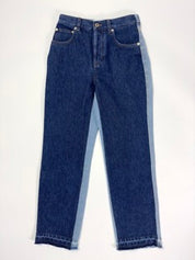 Loewe Two Tone Denim Cropped Jeans