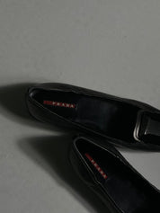 Prada Linea Rossa Square Toe Ballerina Flats