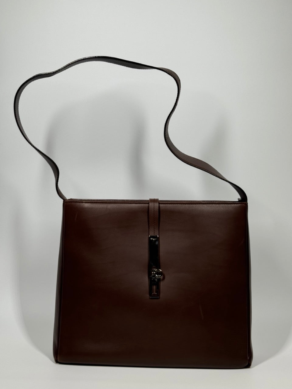 FERRAGAMO SINGLE STRAP LEATHER TOTE