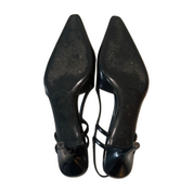 Prada Patent Leather Sling Back Stilettos