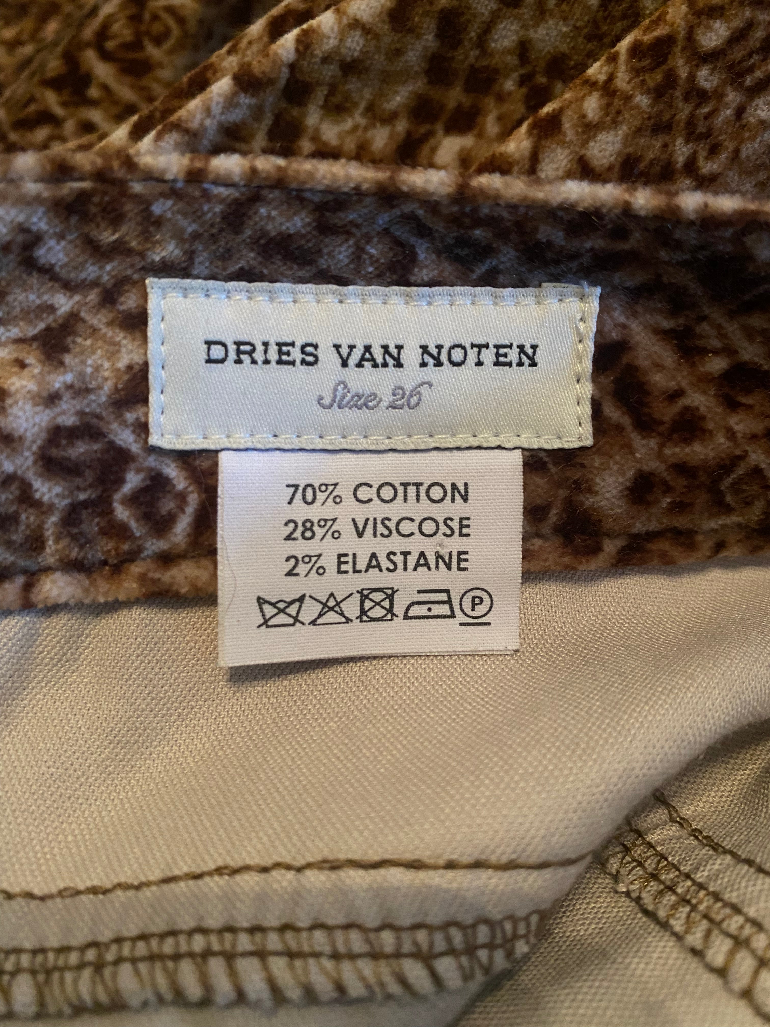 DRIES VAN NOTEN PYTHON PICABIS PANTS