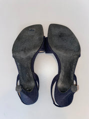 CHANEL DENIM SLINGBACK SANDALS